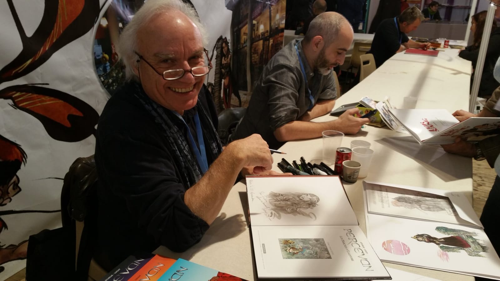 Philippe Luguy (Percevan), grand prix du sourire pour la dédicace