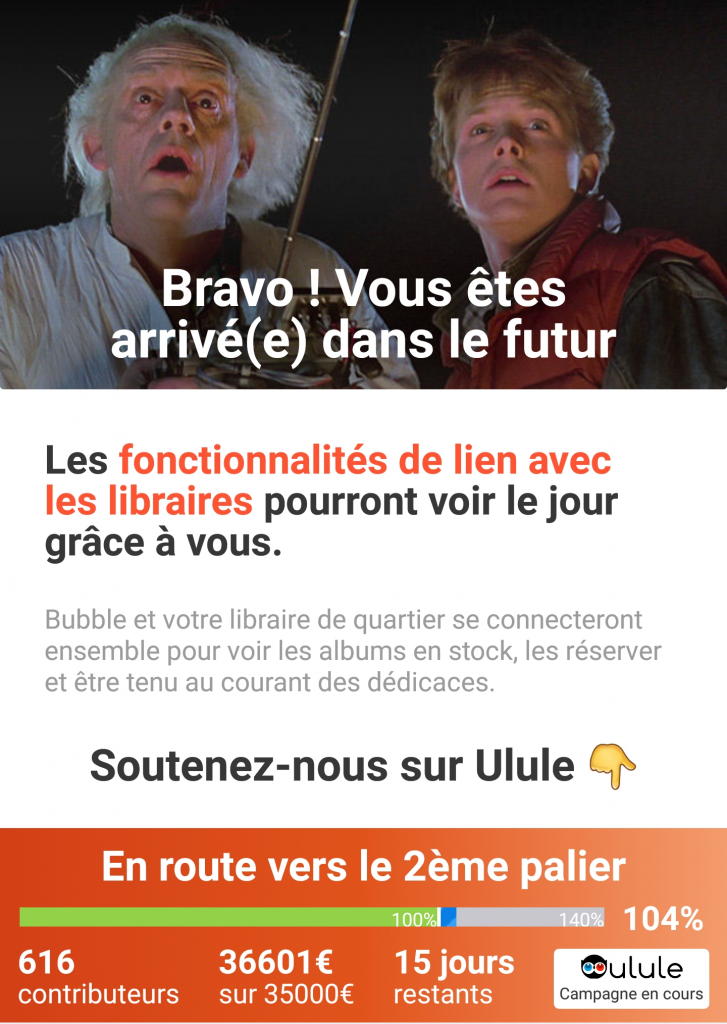 Bubble et les libraires - campagne en cours