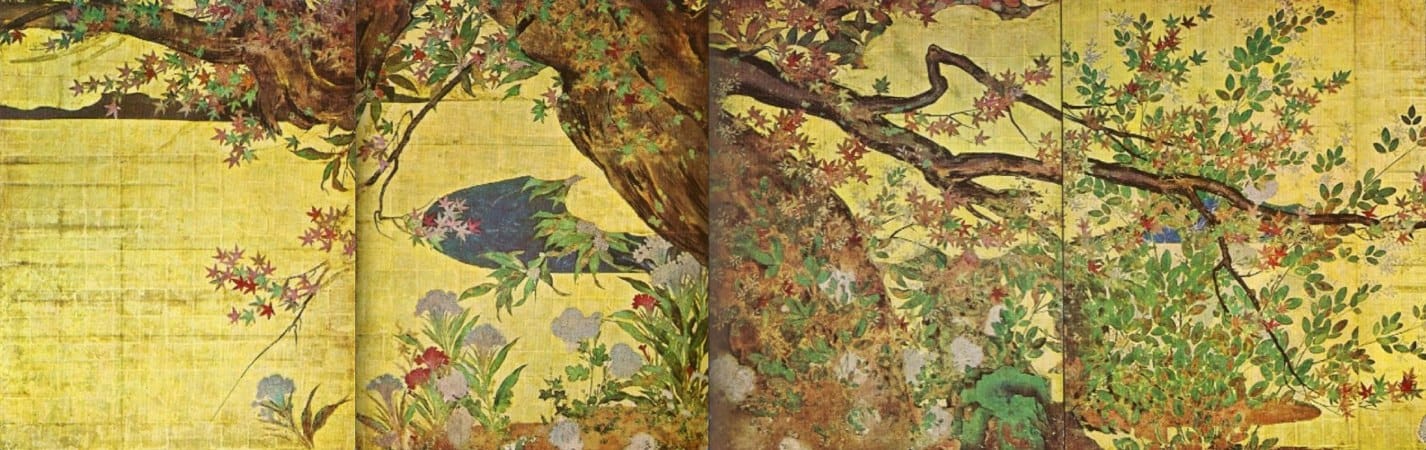 Érable du peintre japonais Hasegawa Tōhaku aux XVIe et XVIIe siècles.
Peinture datée de 1592