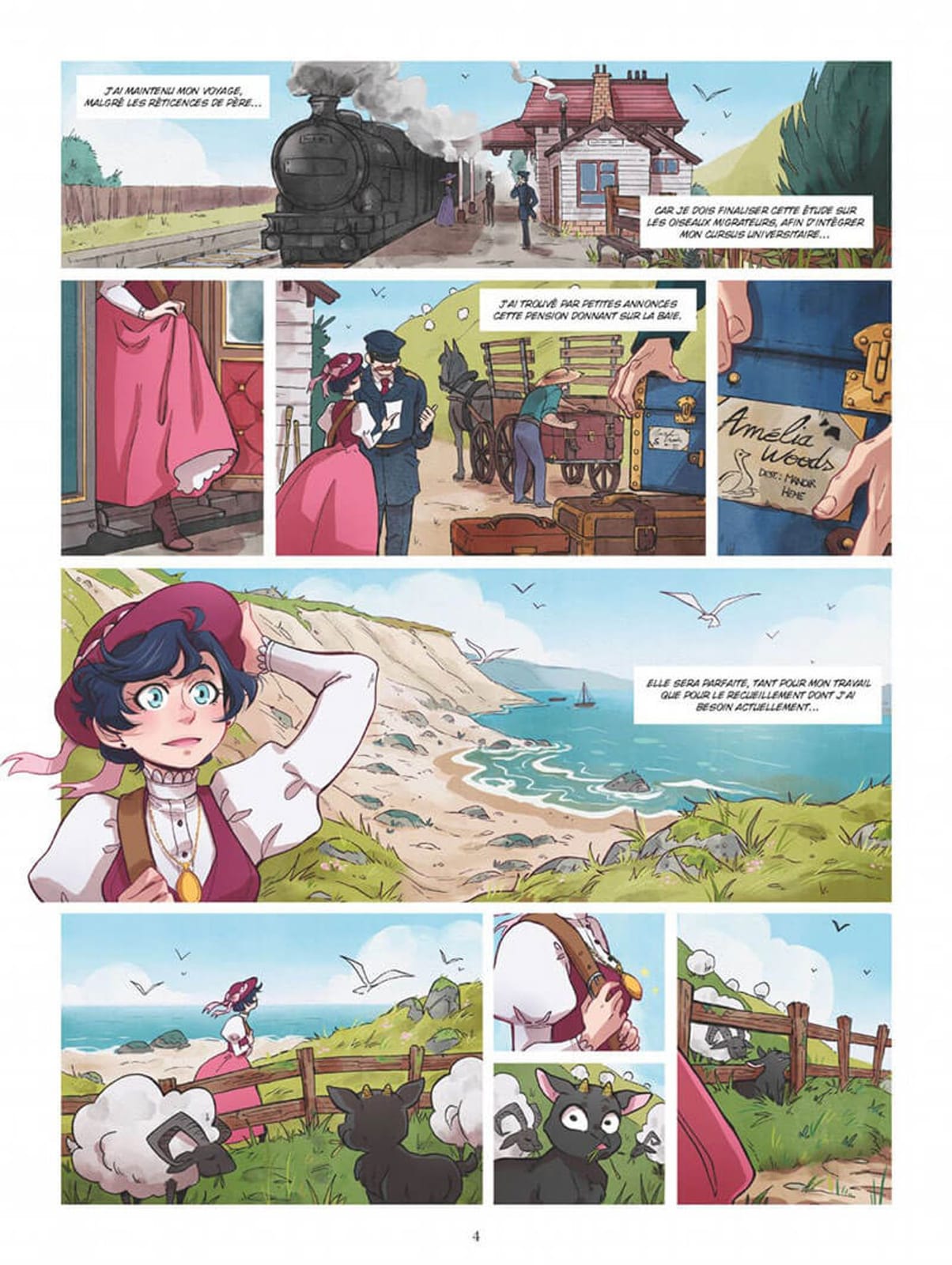 Amelia Woods tome 1 : Le Manoir de Lady Heme, Carole Breteau et Morgane Lafille ; éditions Glénat / Vents d’Ouest