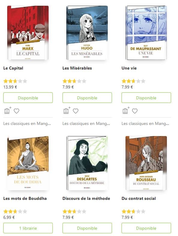 La collection “Classiques en manga” chez Soleil Manga.