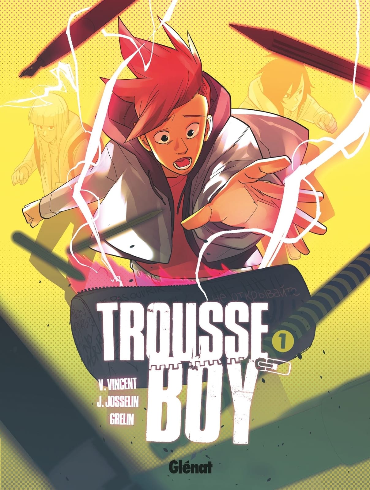 Trousse Boy, de Julien Josselin, Valentin Vincent et Grelin, aux éditions Glénat. Sortie en avril 2022.