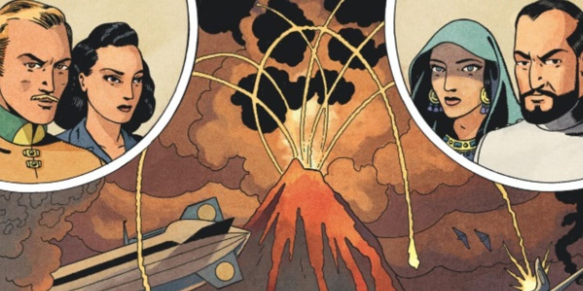 Illustration de l'article La Flèche Ardente : La suite du Rayon U d’Edgar P. Jacobs s’écrit 80 après