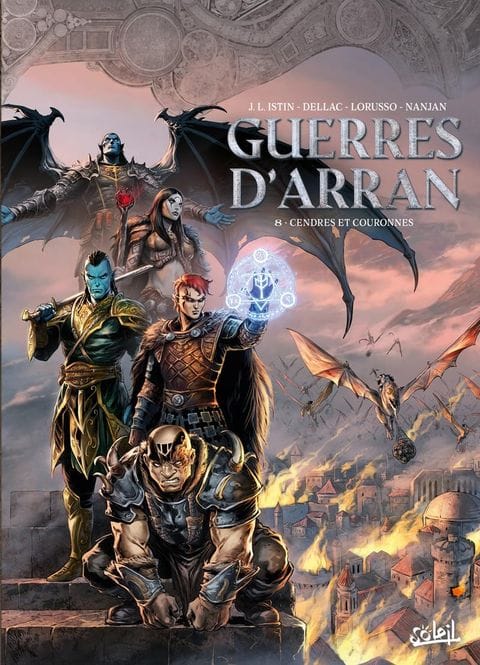 Couverture de Guerres d'Arran - Tome 8 : Cendres et Couronnes